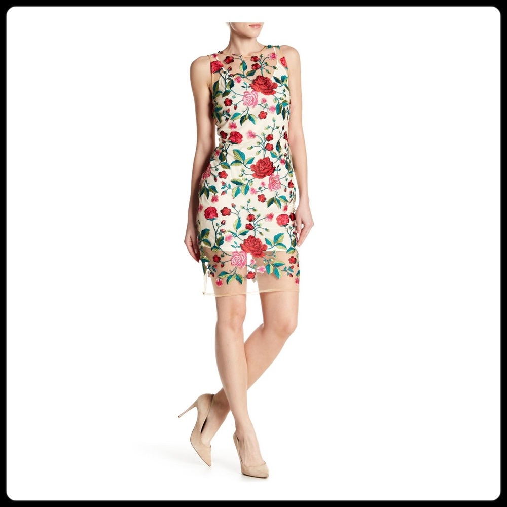 Alexia Admor Floral Cocktail Dress Size 4